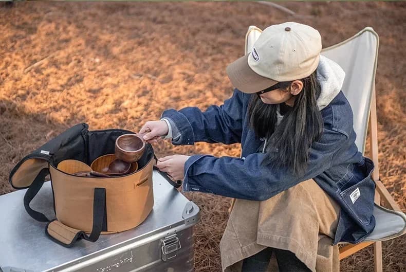Naturehike Camping Cooking Utensil Organizer Large Capacity Hard Picnic Storage Bag Multifunctional Utility Camping Supplies - 6