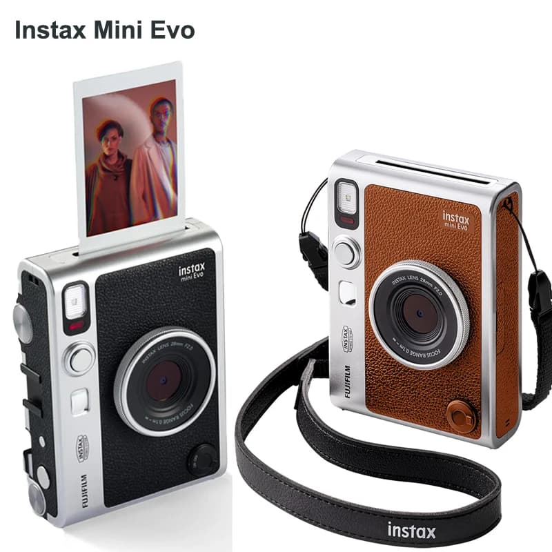 كاميرا Fujifilm Instax Mini Evo الجديدة طابعة صور فورية للهاتف الذكي + (اختياري حقيبة عمودية Instax + واقي + 20 فيلم) - 2