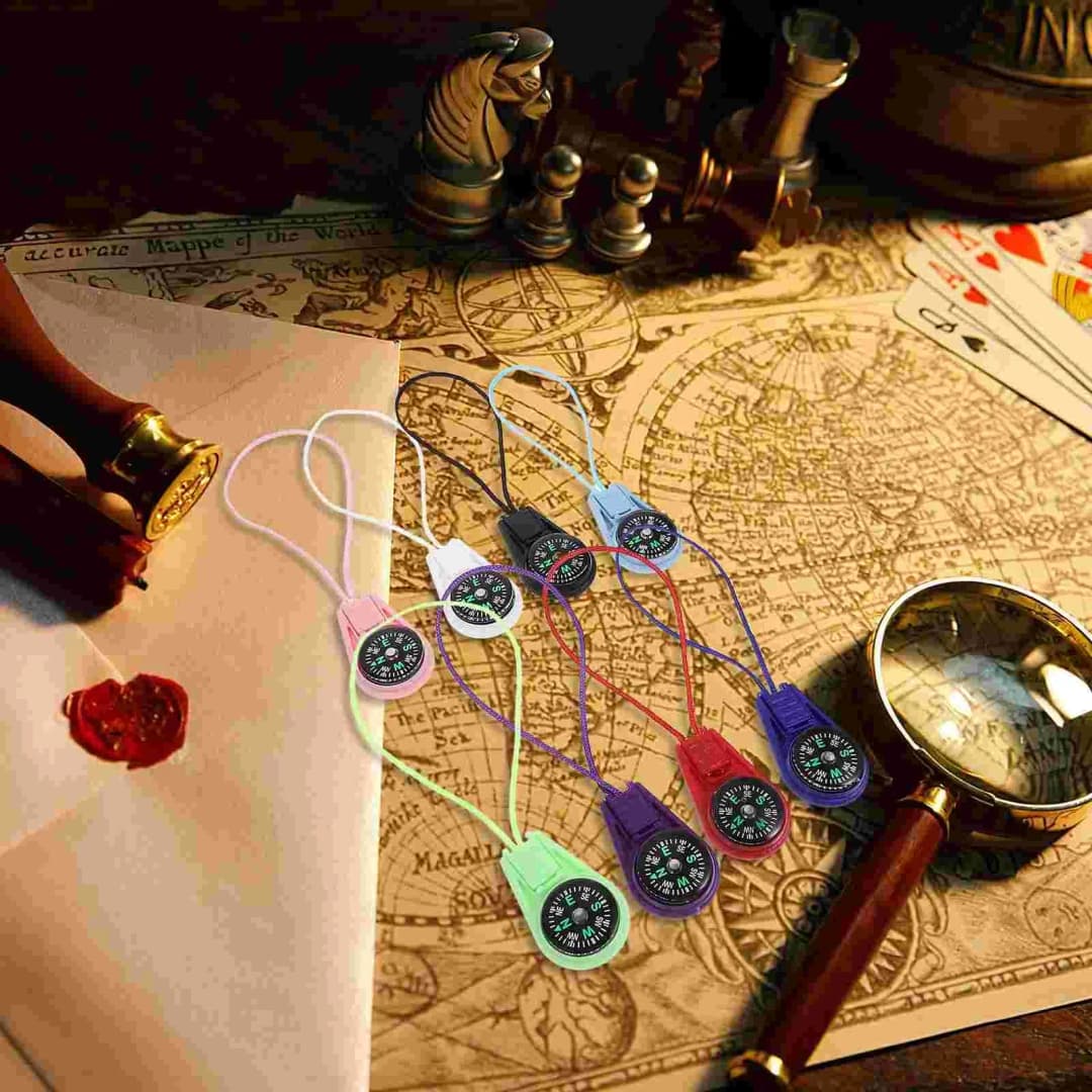 بوصلة صغيرة ABS التخييم التنزه جيب البوصلة قلادة المحمولة الملاحة تسلق ركوب الأطفال هدية في الهواء الطلق بقاء والعتاد - 5