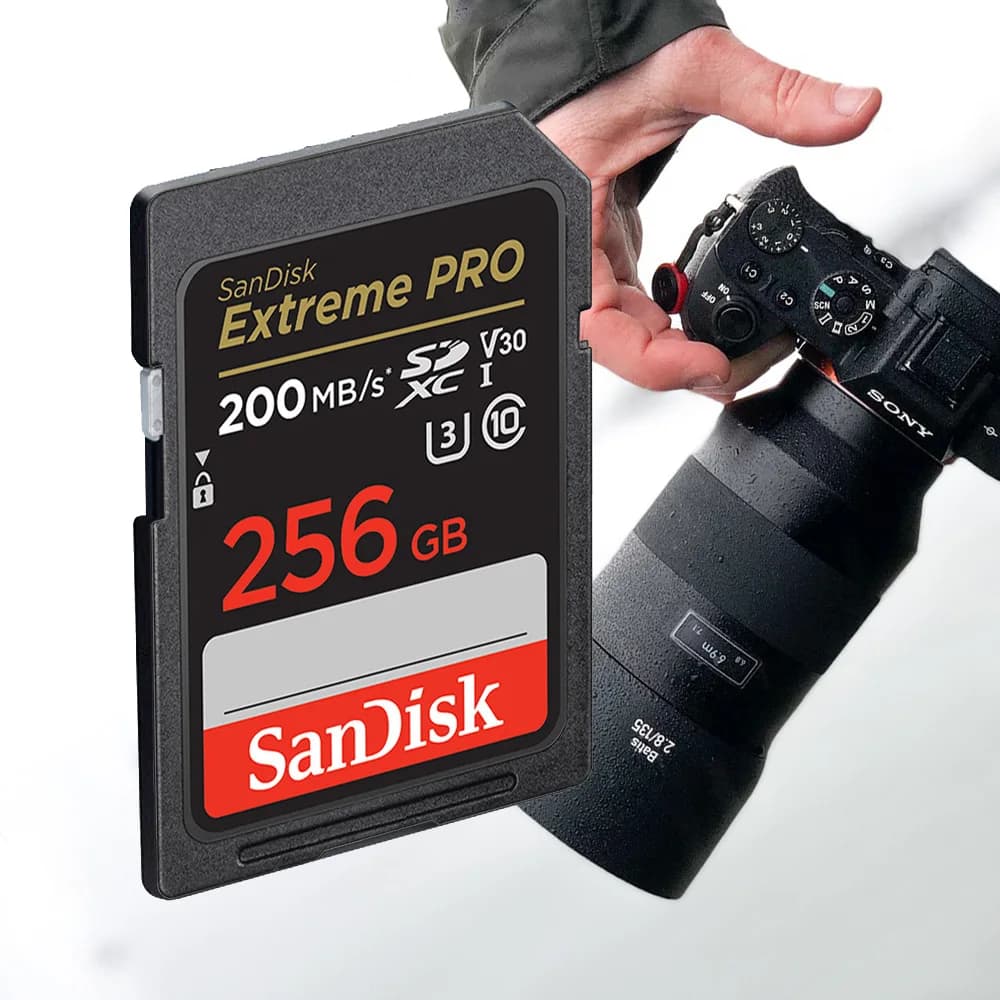 بطاقة ذاكرة SanDisk Ultra/Extreme/Extreme PRO SD بسعة 256 جيجابايت و128 جيجابايت و64 جيجابايت SDXC و32 جيجابايت SDHC من الفئة C10 U1 U3 لبطاقة SD للكاميرا بدقة 4K UHD - 2