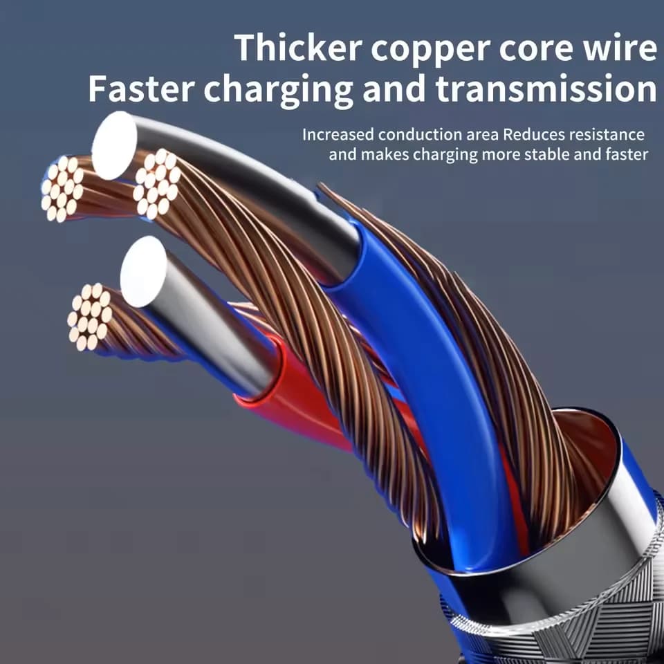 كابل USB 3 في 1 / 4 في 1 من النوع C USB Micro لهاتف آيفون وسامسونج وهواوي وشاومي متعدد المنافذ وسلك شحن متعدد - 3