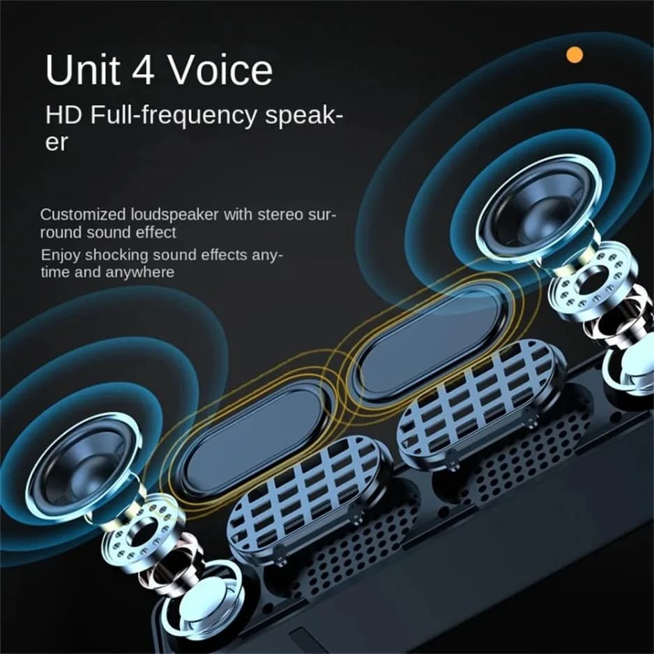 Original Bluetooth Subwoofer Soundbar TV Audio Echo Wall Computer Speaker Home Theater Music Wireless Blueooth Speaker Gift - 5