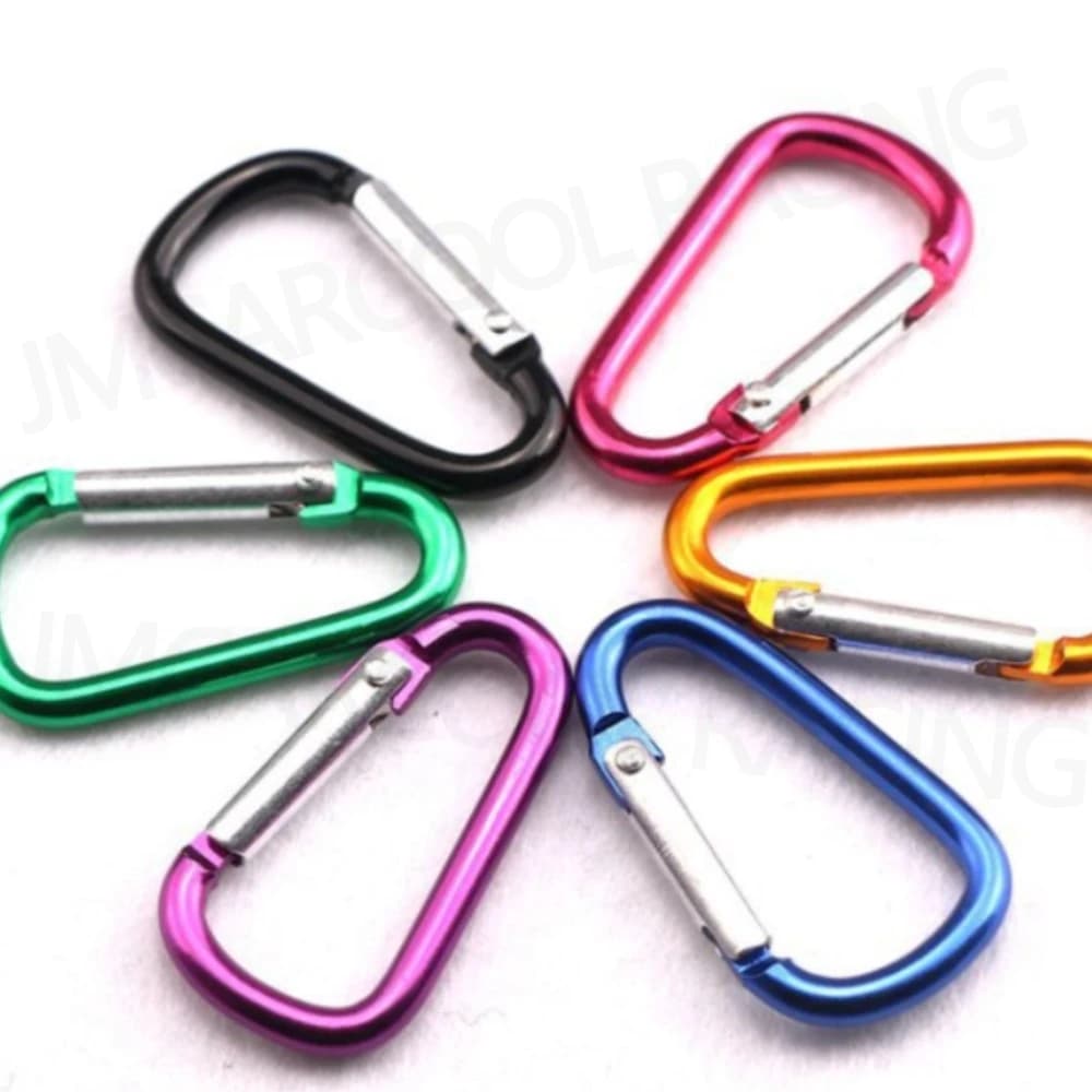 حلقة تسلق من الألومنيوم مع مشبك مفاتيح، أداة بقاء وتسلق للتخييم والمشي لمسافات طويلة - 4