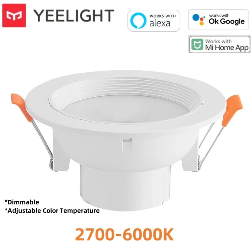 إضاءة سقف ذكية مدمجة من Yeelight Mesh M2 Lite، 220V، اتصال بلوتوث، متوافقة مع Mi Home وGoogle وAlexa، درجة حرارة لون 2700-6000K