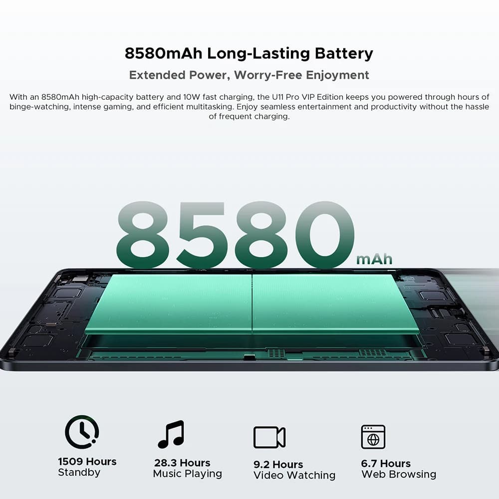 Global Version DOOGEE U11 Pro Android 15 Tablet 30GB(6+24) 256GB 11" HD 90Hz Display 8580mAh Battery Unisoc T7200 octa-core - 6