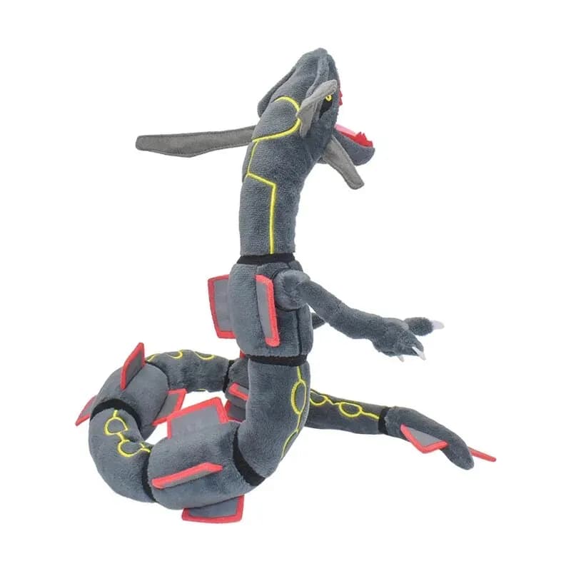 Shiny Rayquaza Plush Toys Stuffed Animal Game for Collectible Gift,Soft Plushies,Cute Cartoon Character Black 12 Inch - 3