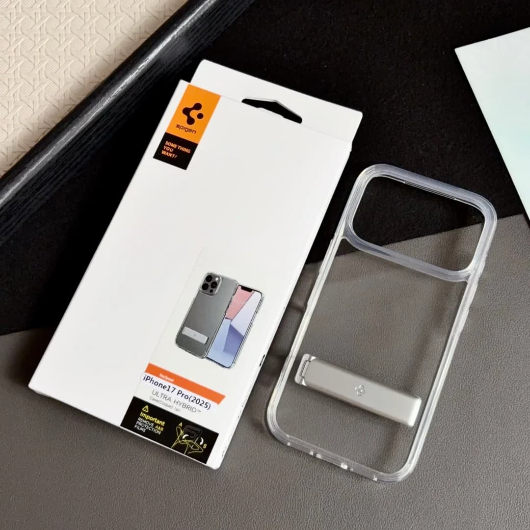 Luxury Spigen Ultra Hybrid Transparent Case For iPhone 17Air 12 13 14 15 16 17 18 Pro Max Folding Bracket Stand Protective Cover - 2