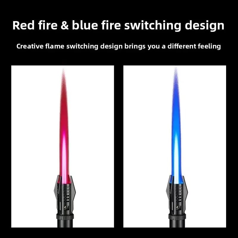 ولاعة غاز بيوتان 360° مقاومة للرياح، مصنوعة من المعدن، أداة لحام وشواء وتدخين السيجار - 3