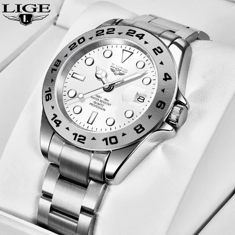 LIGE 2025 Man Wrist Watches for Men Stainless Steel Luxury Mens Watch Business Waterproof Date Clock Men's watches reloj hommes - 2