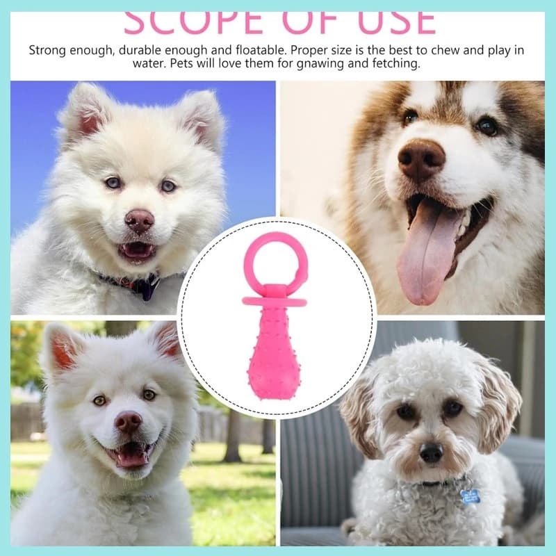 لعبة مطاطية للحيوانات الأليفة مصاصة كلب لعبة تفاعلية مطاطية مهدئة للكلاب والقطط والجراء ألعاب مضغ أسنان مرنة تنظيف أسنان B2 - 2