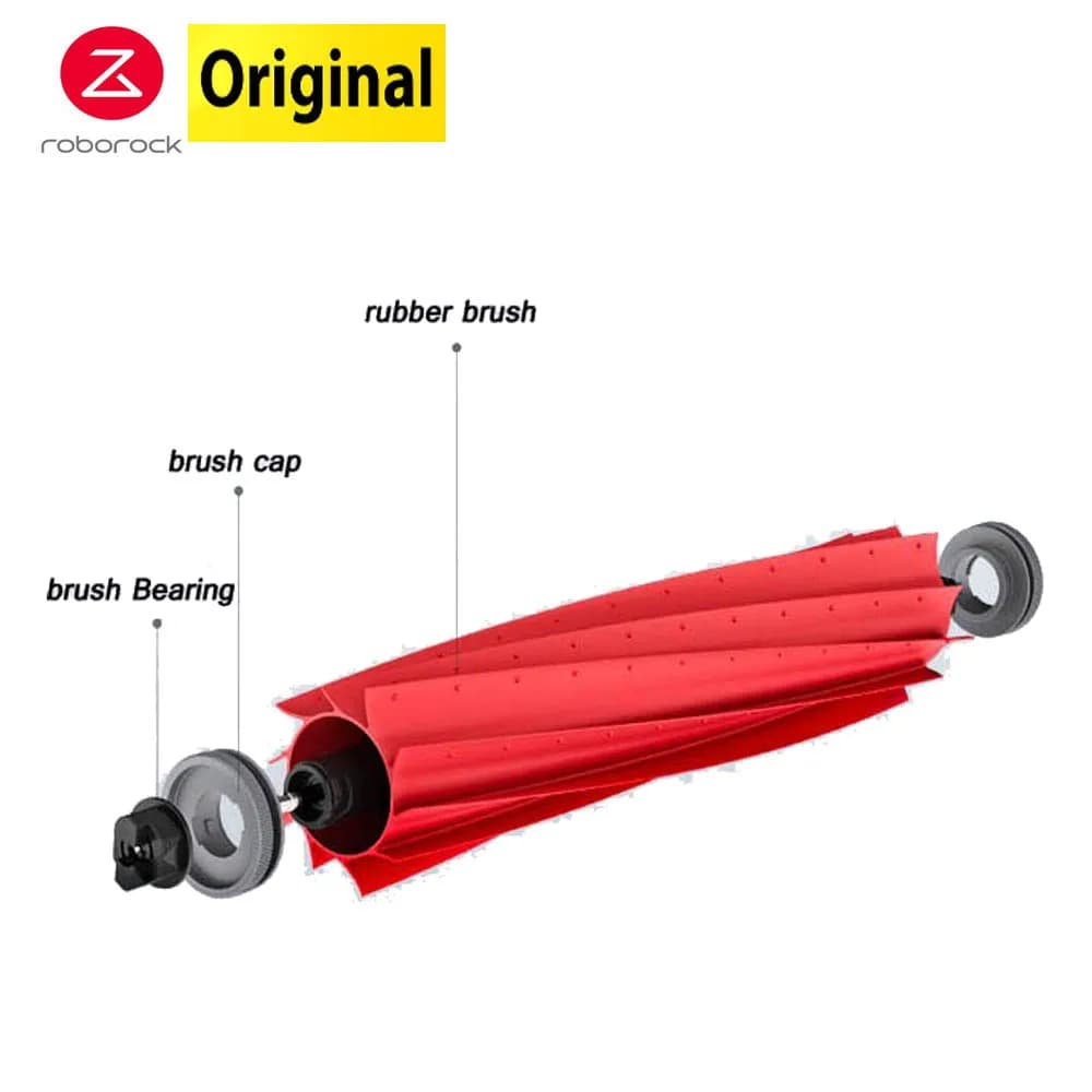 Original Roborock S7 Q7 Rubber Main Brush Parts Detachable Roll Brush For S7Pro Q7Max S7MaxV Ultra Robot Vacuum Cleaner Brushes - 4