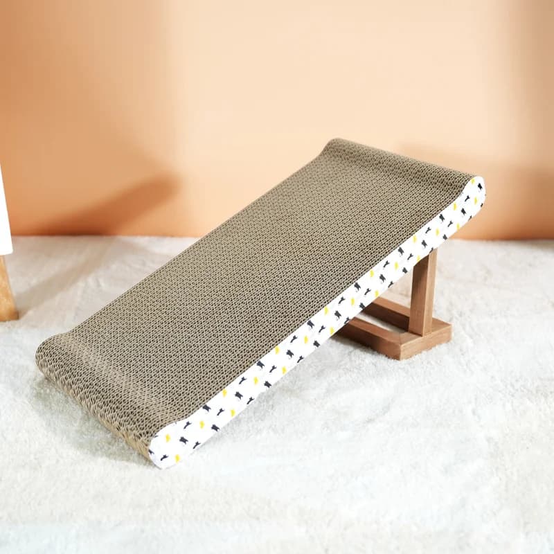 لوحة خدش للقطط من الورق المقوى لوحة خدش للقطط مخالب طحن متينة أريكة ورقية مموجة للحيوانات الأليفة للقطط الداخلية - 3