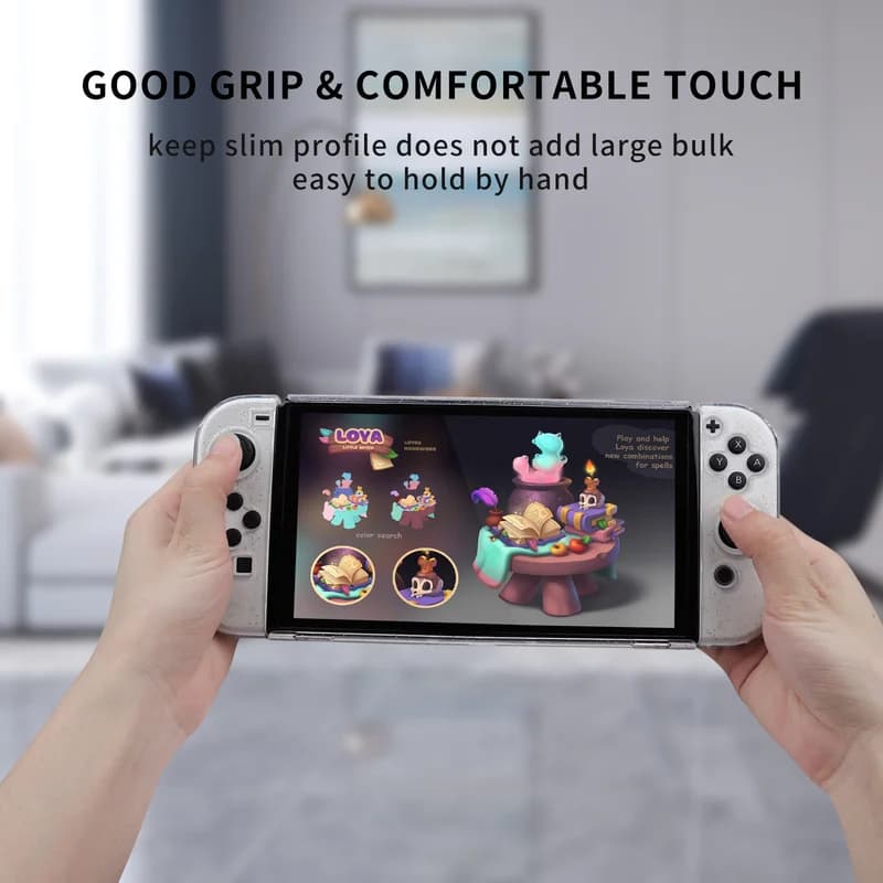 حافظات لامعة شفافة من مادة TPU+PC لجهاز نينتندو سويتش Oled Console غطاء لوحة ألعاب الفيديو ملحقات الجلد - 3