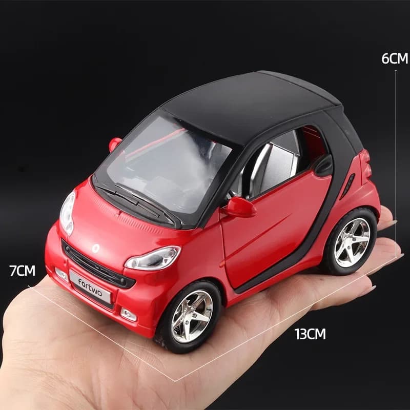 1:32 SMART Miniatures Alloy Diecast Model Car Model Sound Light Toys For Kids Cute and Compact Christmas Gifts E11 - 2