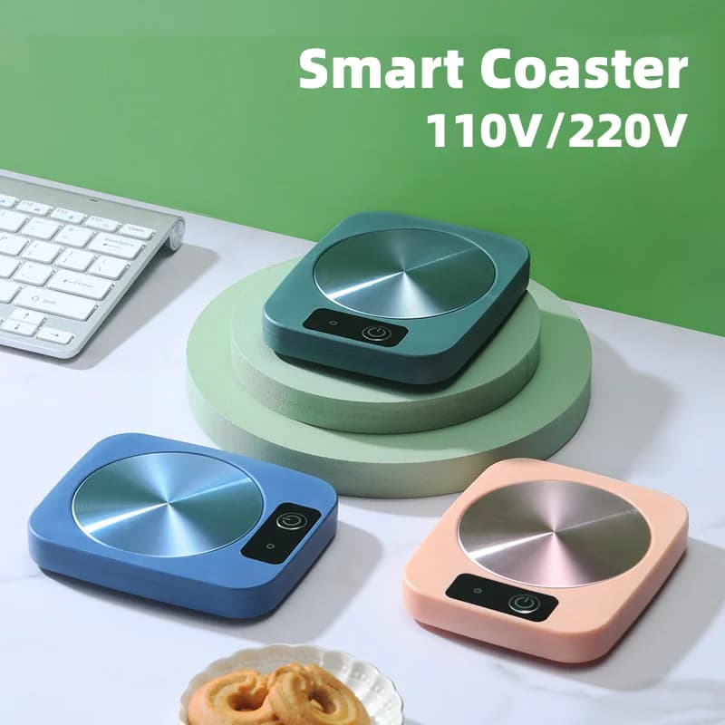 مدفأة أكواب كهربائية مع حصيرة تسخين - هدية مثالية للمنزل والمكتب