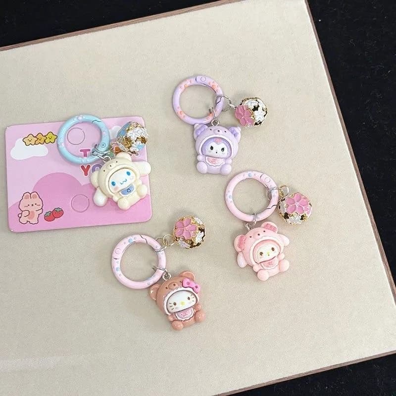 سلسلة مفاتيح سانريو 2026 هيلو كيتي كورومي كاواي، إكسسوارات حقائب، قلادة حقيبة لطيفة للفتيات، هدية كرتونية - 2