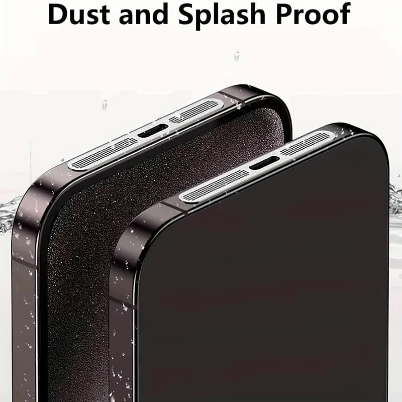 5Pcs Metal Dustproof Net Sticker For iPhone 16 Pro 15 14 13 12 Series Earpiece Speaker Hole Anti-dust Mesh Protector Compatible - 6