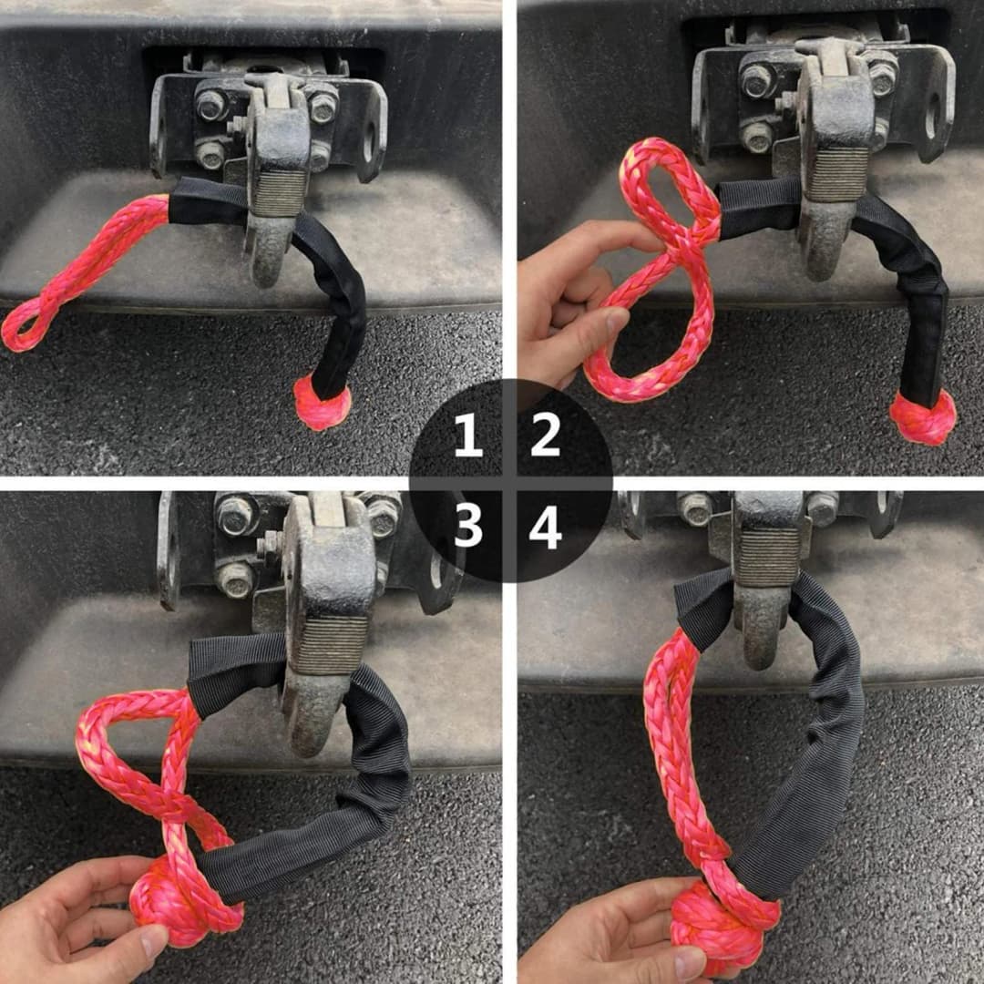 قطعة واحدة قفل سحب ناعم 20 مم 41000 رطل قوة كسر حبل استرداد مع غطاء واقي لشاحنة سيارة دفع رباعي مركبة طرق وعرة - 5