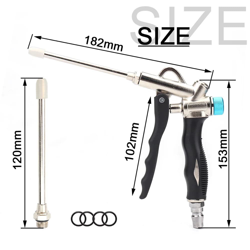 1/2 قطعة قابل للتعديل الهواء الغبار بندقية يده 2-Way الهواء ضربة بندقية ارتفاع ضغط تنظيف وإزالة الغبار الهوائية أداة - 2