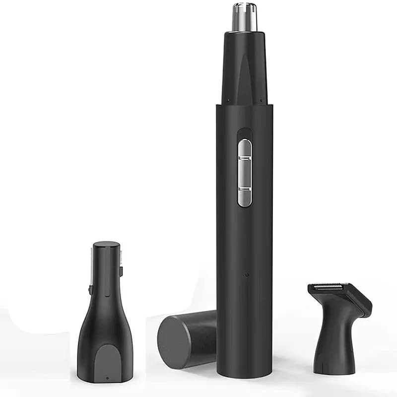 ماكينة تشذيب شعر الأنف والأذن الكهربائية الصغيرة للرجال، بلا ألم، قابلة للشحن، تشذيب الشارب والحاجبين واللحية، 3 في 1، ماكينة حلاقة - 6