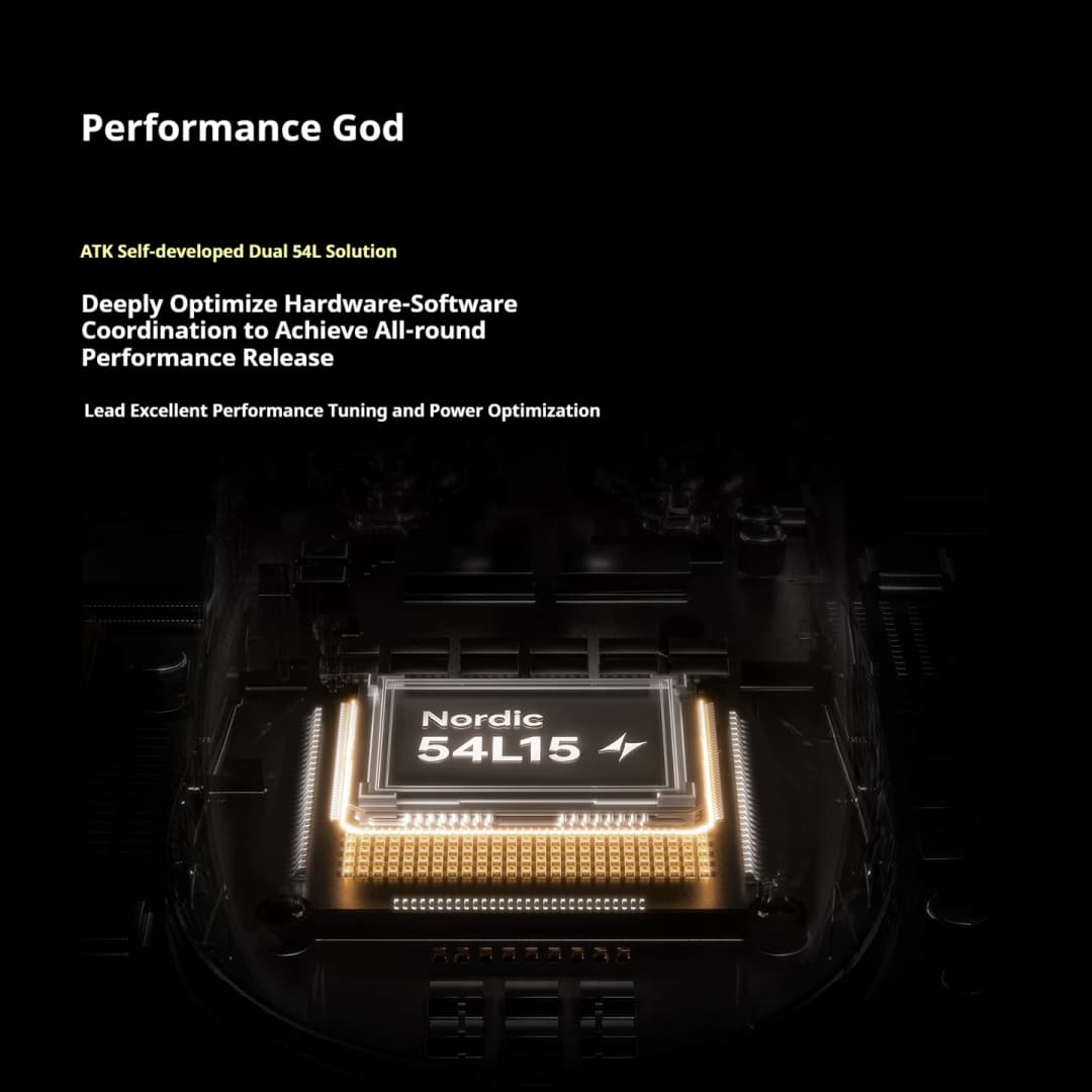 ماوس ألعاب ATK DragonFly A9 Air Ultimate لاسلكي PAW3950 Ultra 42000DPI 750IPS 8KHz تصميم مريح RGB لنظام ويندوز ماك أو إس - 3