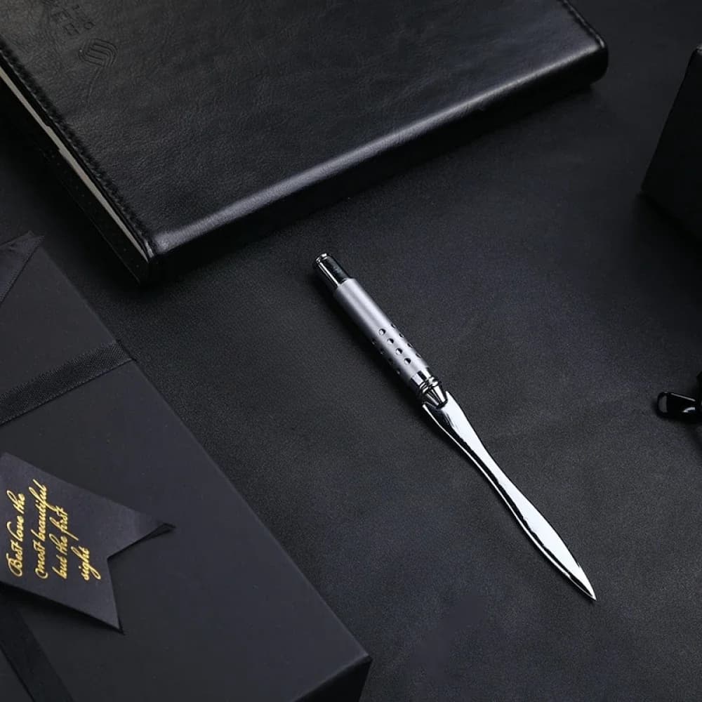 1pc envelope opening metal letter opener, metal cutting letter opener, creative office gifts gift cutting letter knife - 6
