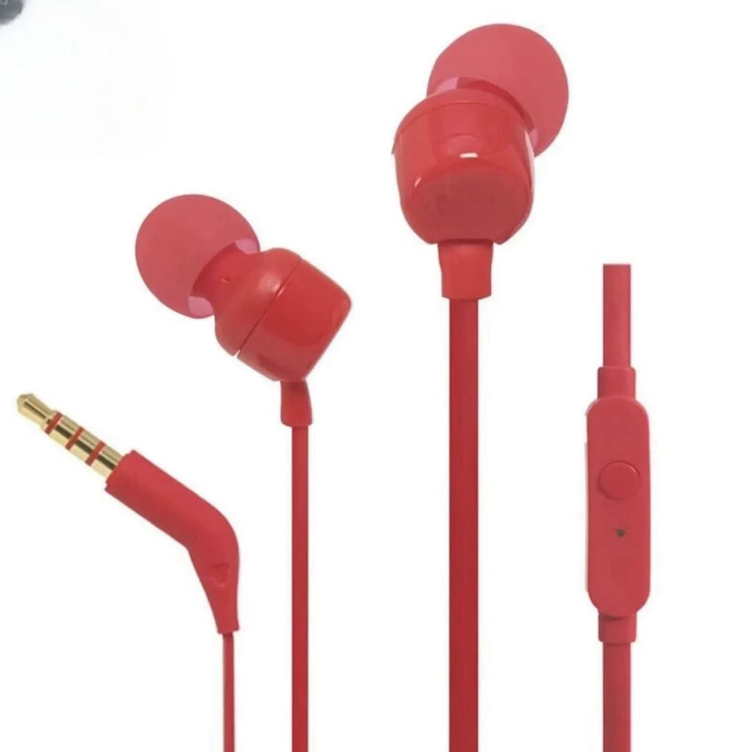 Genuine JBL T110 Wired Headphones In-Ear Earbuds With Remote Mic Heavy Bass Clear Sound For Phones Daily  cable saver 0.3m cable - 3