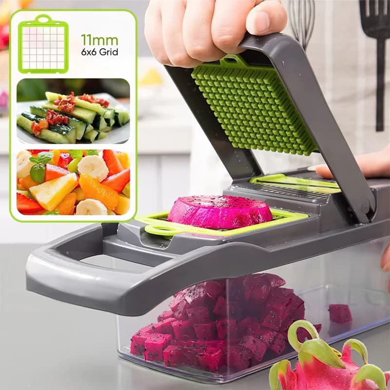14/16 PcsSet Vegetable Chopper Onion Chopper Handle Food Grate Food Chopper Kitchen Vegetable Slicer Dicer Cut Potato Shredder - 2