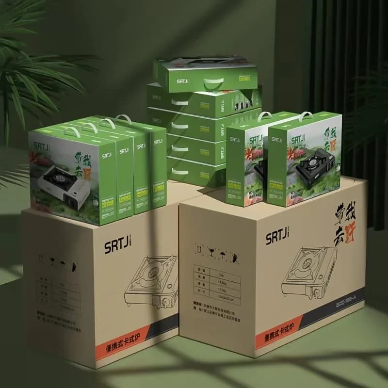 موقد غاز محمول بتصميم مدمج، مثالي للشواء والتخييم، خفيف الوزن، 2025 - 5