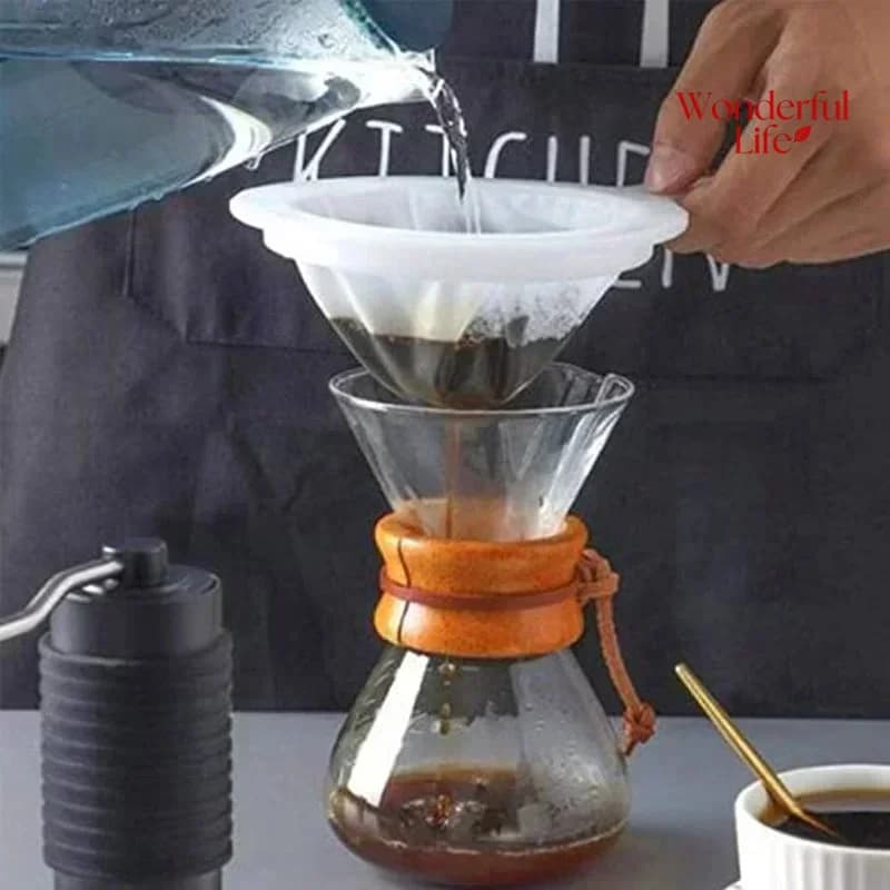 1 قطعة 400 شبكة قابلة لإعادة الاستخدام نايلون فائق النعومة مرشح شبكة مصفاة ملعقة منخل حليب الصويا عصير القهوة مرشح الطعام مصفاة المطبخ