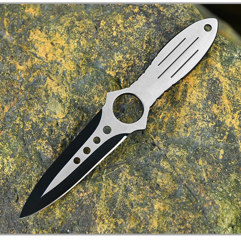 Tactical Training Fixed Blade Knife, Survival Diving Leg Knife with Sheath, Outdoor Camping Hunting Tool for Wilderness - 2