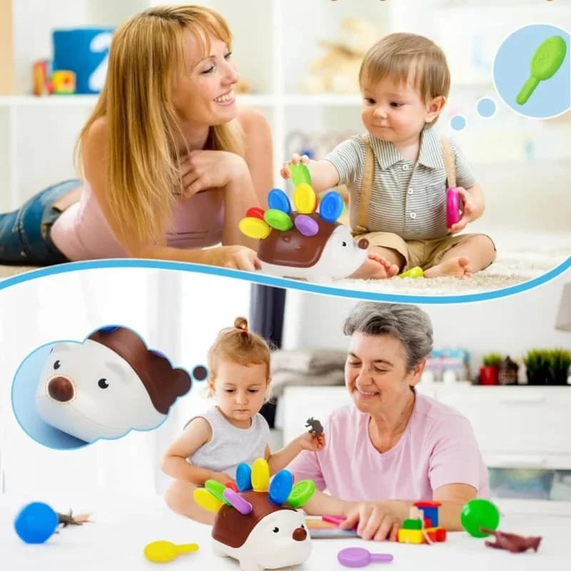 ألعاب قنفذ حسية للأطفال الصغار ألعاب مونتيسوري للمهارات الحركية الدقيقة ألعاب تعليمية حسية للسفر للأطفال بعمر 1-4 سنوات - 6
