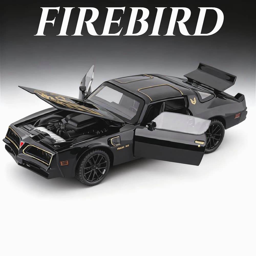 نموذج سيارة Firebird Viper مقاس 1:32 لعبة صوت وإضاءة سيارة سحب الأبواب مفتوحة نماذج سبائك مصبوبة هدايا قابلة للجمع للأطفال
