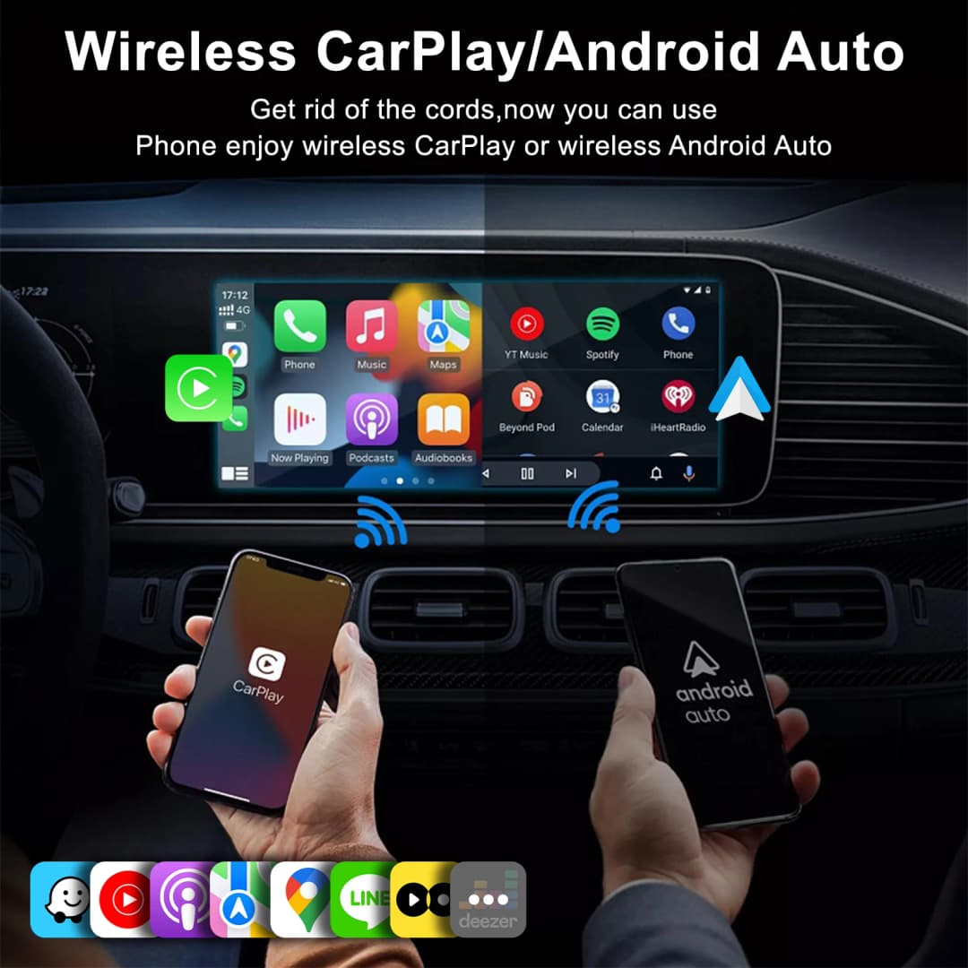 محول iHeylinkit 2 في 1 من Wired إلى Wireless CarPlay Android Auto صندوق صغير ذكي تشغيل فوري واي فاي اتصال سريع إكسسوارات سيارة - 2
