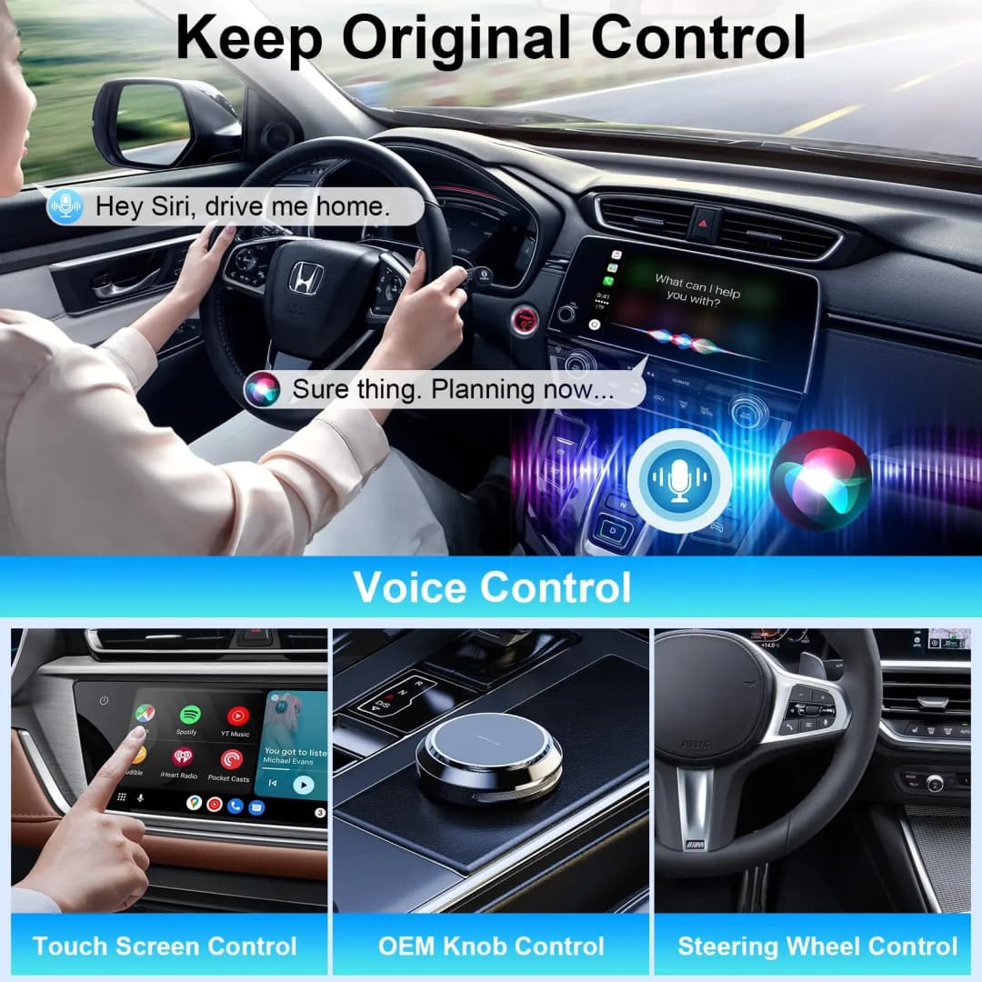 2 in 1 NEW Wireless CarPlay Android Auto Adapter USB Dongle Smart Mini Box Bluetooth Wifi Plug And Play for OEM Car Stereo - 4