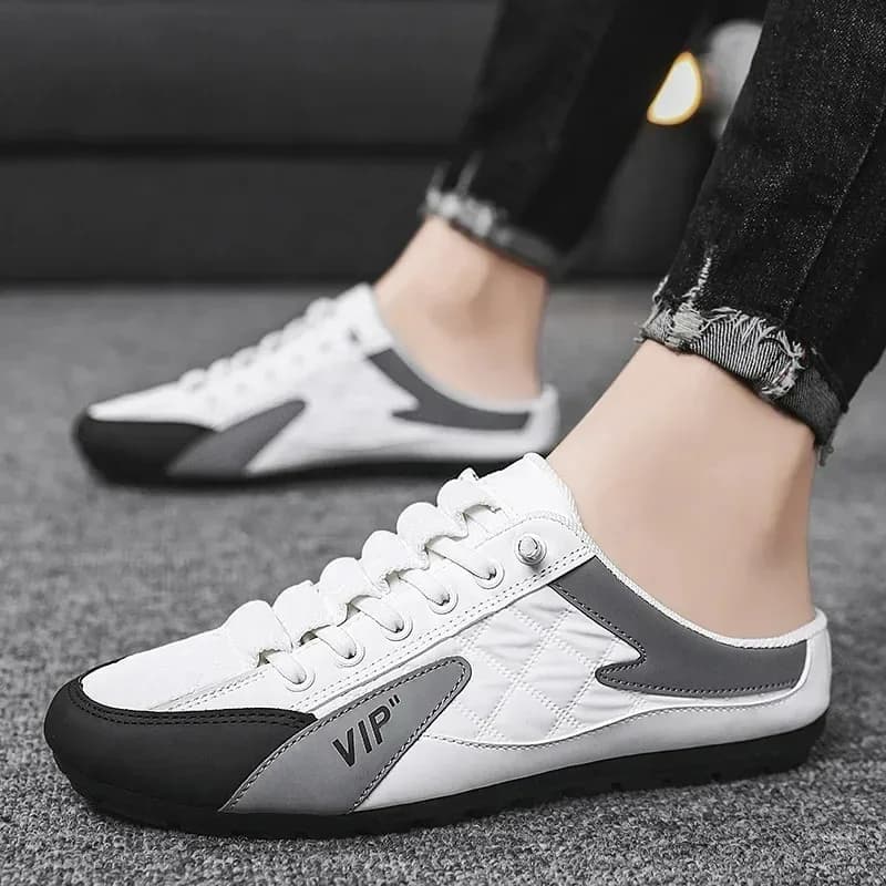 Summer Slippers for Men Trendy Men's Flat Bottom Casual Shoes Soft Sole Support Shoes Men's Sneakers - 2