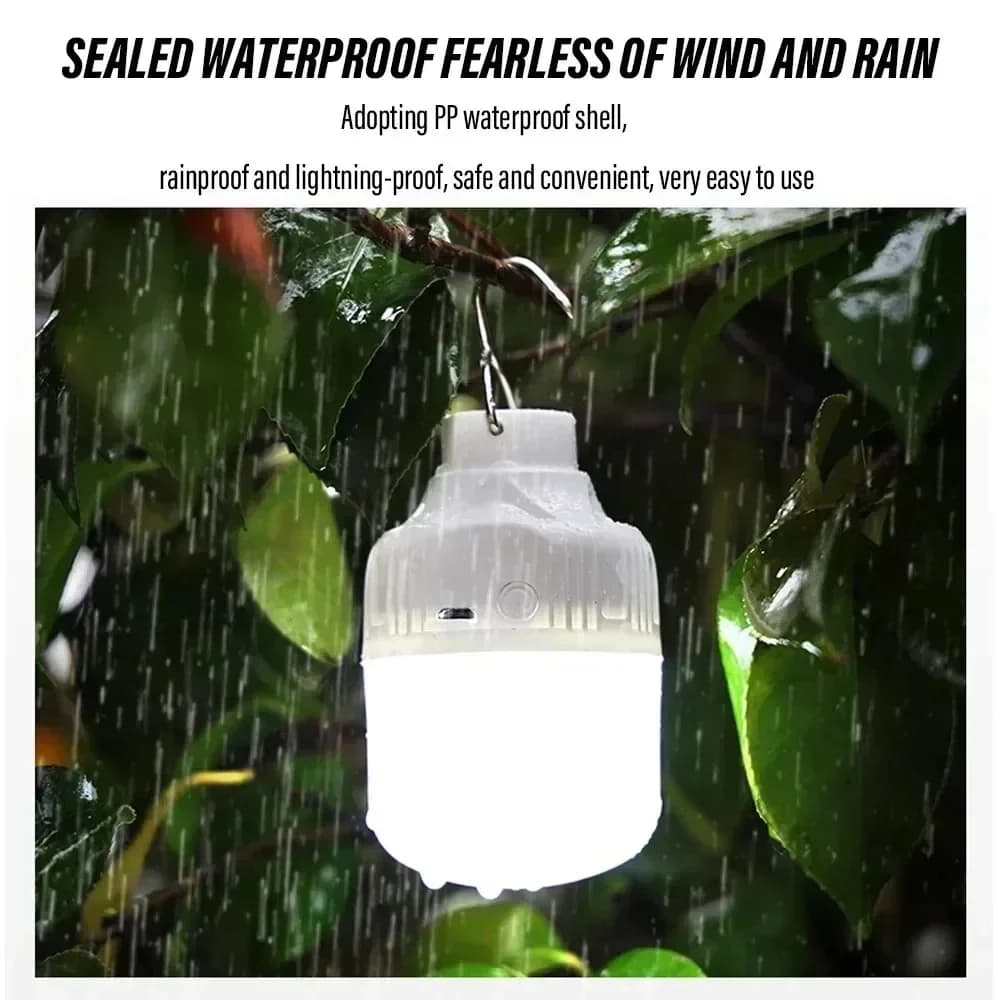 Outdoor USB Rechargeable LED Lamp Bulbs High Brightness Emergency Light Hook Up Camping Fishing Portable Lantern Night Lights - 4