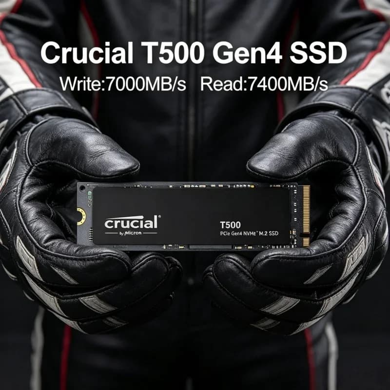 Crucial T500 OEM Original CT1000T500SSD8 7300MB/s High Speed Gaming Drive 1TB PCIe Gen4 NVMe M.2 SSD Fit PS5 Laptop PC