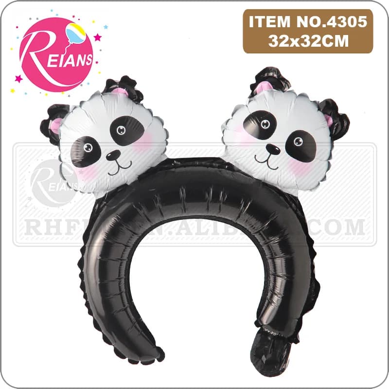 الكرتون التاج نفخ عصابة احباط بالون الأرنب الدب الحيوان بالون الأطفال اللعب عيد ميلاد الحزب الديكور الأطفال هدية - 6