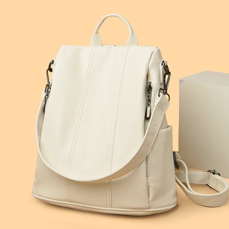 NEW Anti theft Backpack Purses High Quality Soft Leather Female Vintage Bag School Bags Travel Bagpack Ladies Bookbag Rucksack - 5