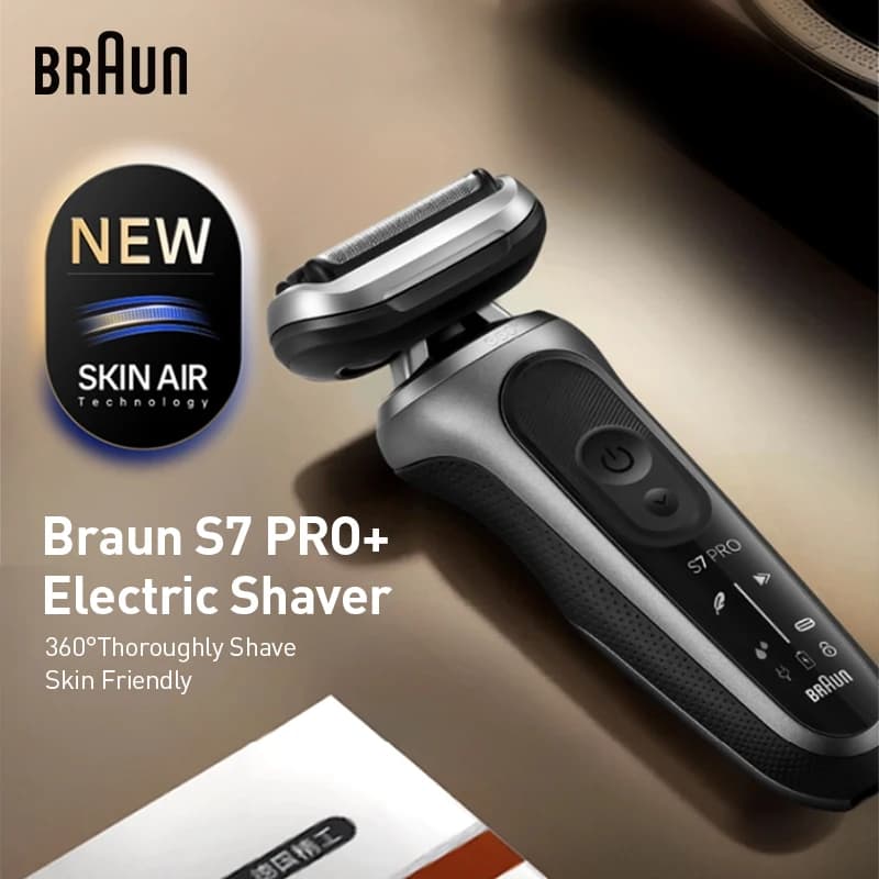 ماكينة حلاقة كهربائية Braun S7 Pro+ قاطع عائم شحن سريع شاشة LED 73-G82010S 73-G80010Cc - 2