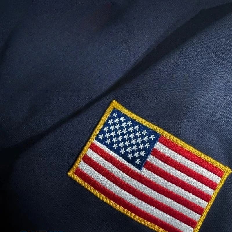 هودي ياقة ربع بسحاب وتطريز، تصميم ريترو Y2K، سترة فضفاضة للجنسين، ملابس شارع كاجوال - 2