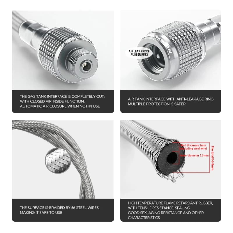Camping Gas Stove Adapter ButaneAdapter Extension Hose Split StoveConverter Connection Hose Gas TankAdapter Camping Equipment - 5