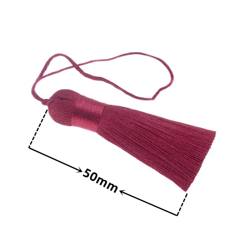 2Pcs Tassel Chinese Knot Vertical Ice Silk Tassel Pendant 5cm Earrings Clothing Decoration DIY Crafts Gift Handmade Accessories - 6