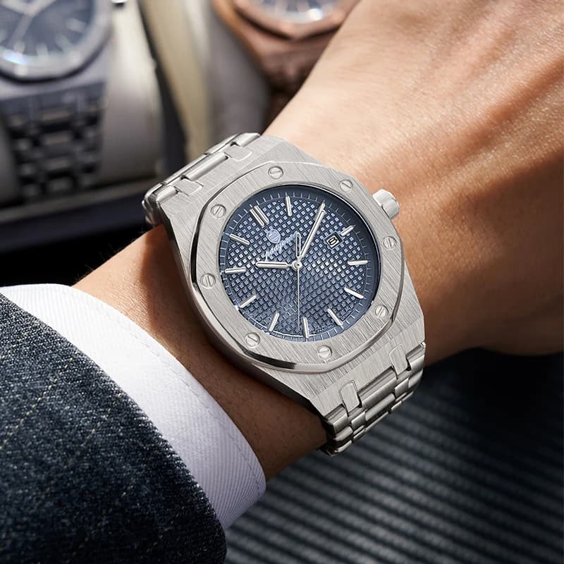 PAAZOMU Luxury Square Man Quartz Watch Waterproof Luminous Date Men's Watch High Quality Stainless Steel Business Men Watches - 5