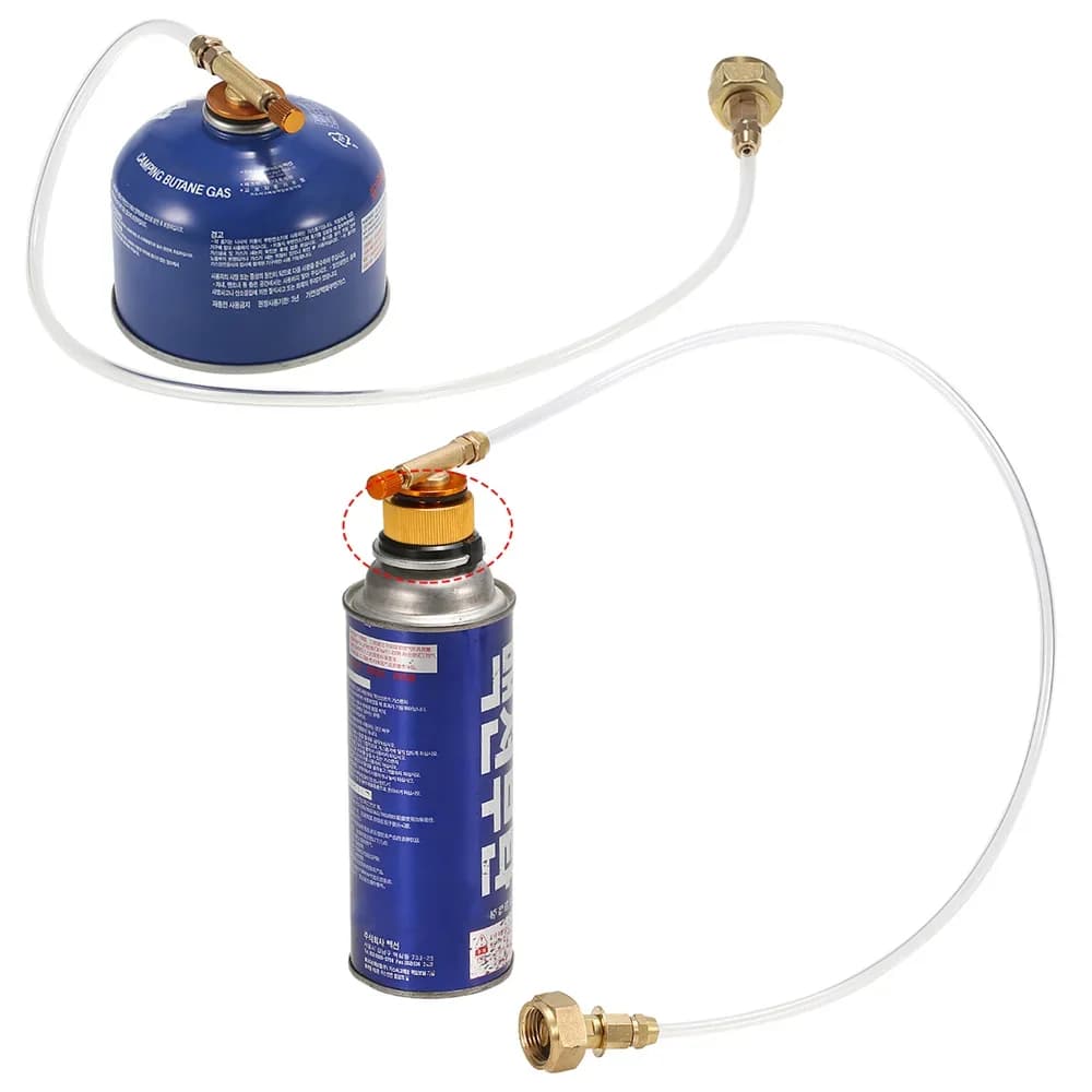 موقد غاز تخييم خارجي محول إعادة تعبئة بروبان محول أسطوانة وصلة خزان إكسسوارات - 5