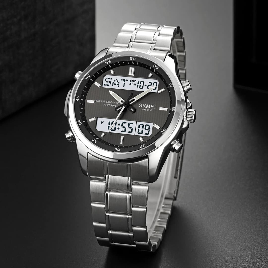 Skmei 2049 Fashion Watches  Men's Watch Backlit Sport Waterproof Alarm Clock 3 Time Countdown Timer Digital Watch - 3