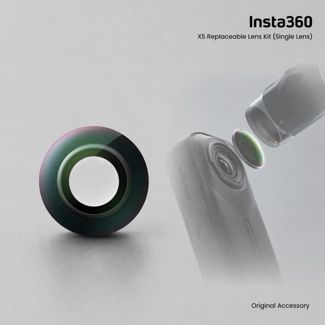 Insta360 X5 Single Replacement Lens Kit HD Optical Lens Easy Install Spare Lens Official Accessory