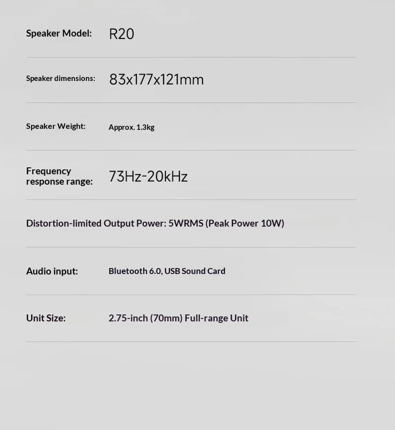EDIFIER R20 Multimedia Speaker Desktop Computer Sound System Subwoofer High Volume Home Mini Speaker Music Office Speaker Gift - 6