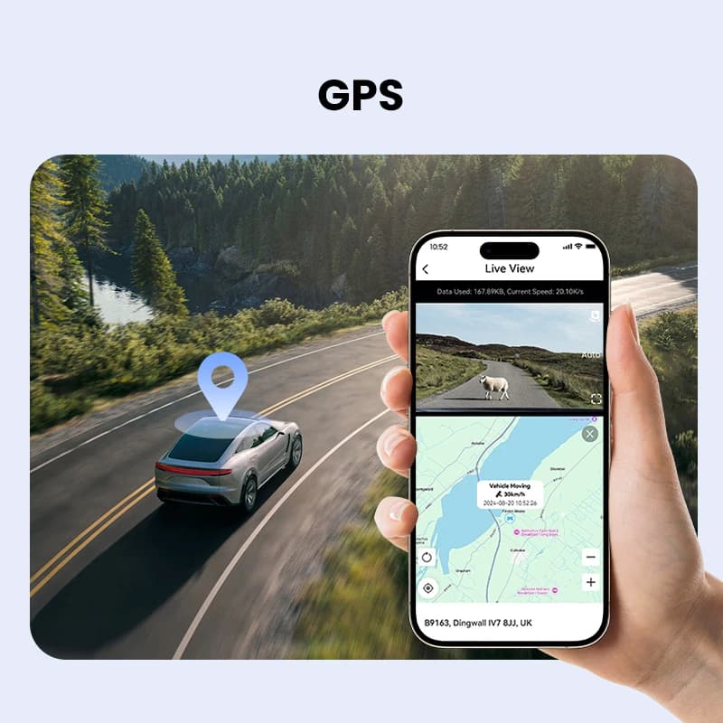 كاميرا سيارة DDPAI Z50 Pro بدقة 4K مع رؤية ليلية، واي فاي 5 جيجاهرتز، GPS، ADAS، وضع ركن 24 ساعة، كاميرا أمامية وخلفية - 6